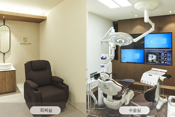안락하고 편안한 Private 임플란트 수술실, 회복실